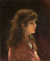 Jeune fille de profil